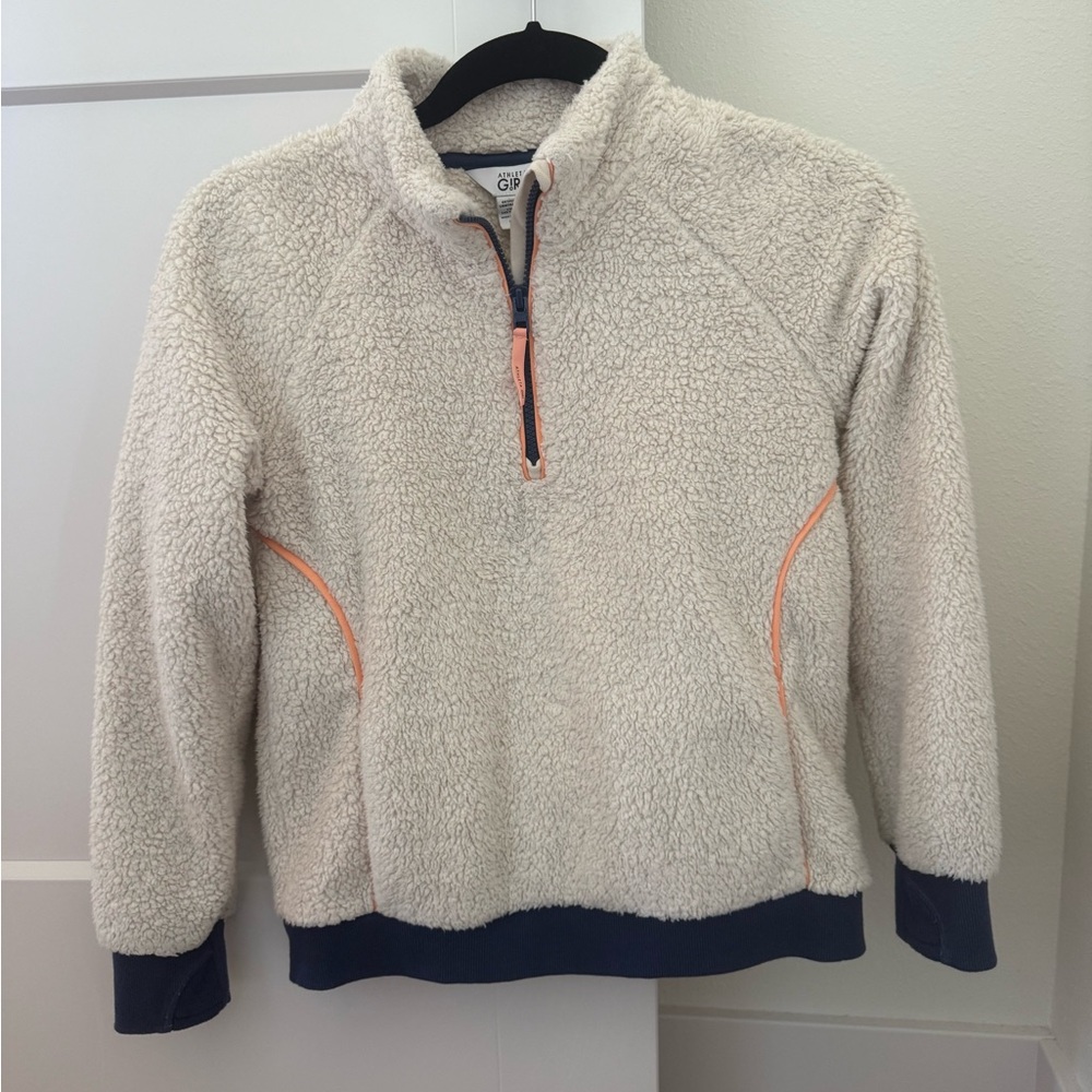 Athleta Girl Cream Fleece Jacket